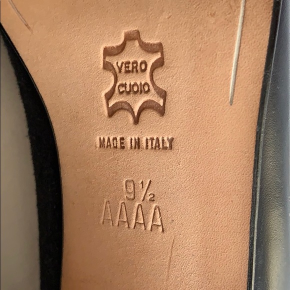 Navy & suede dress flats/loafers 1 1/2” heel - Picture 5 of 6